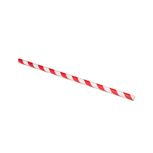 Red and White Stripe Straws