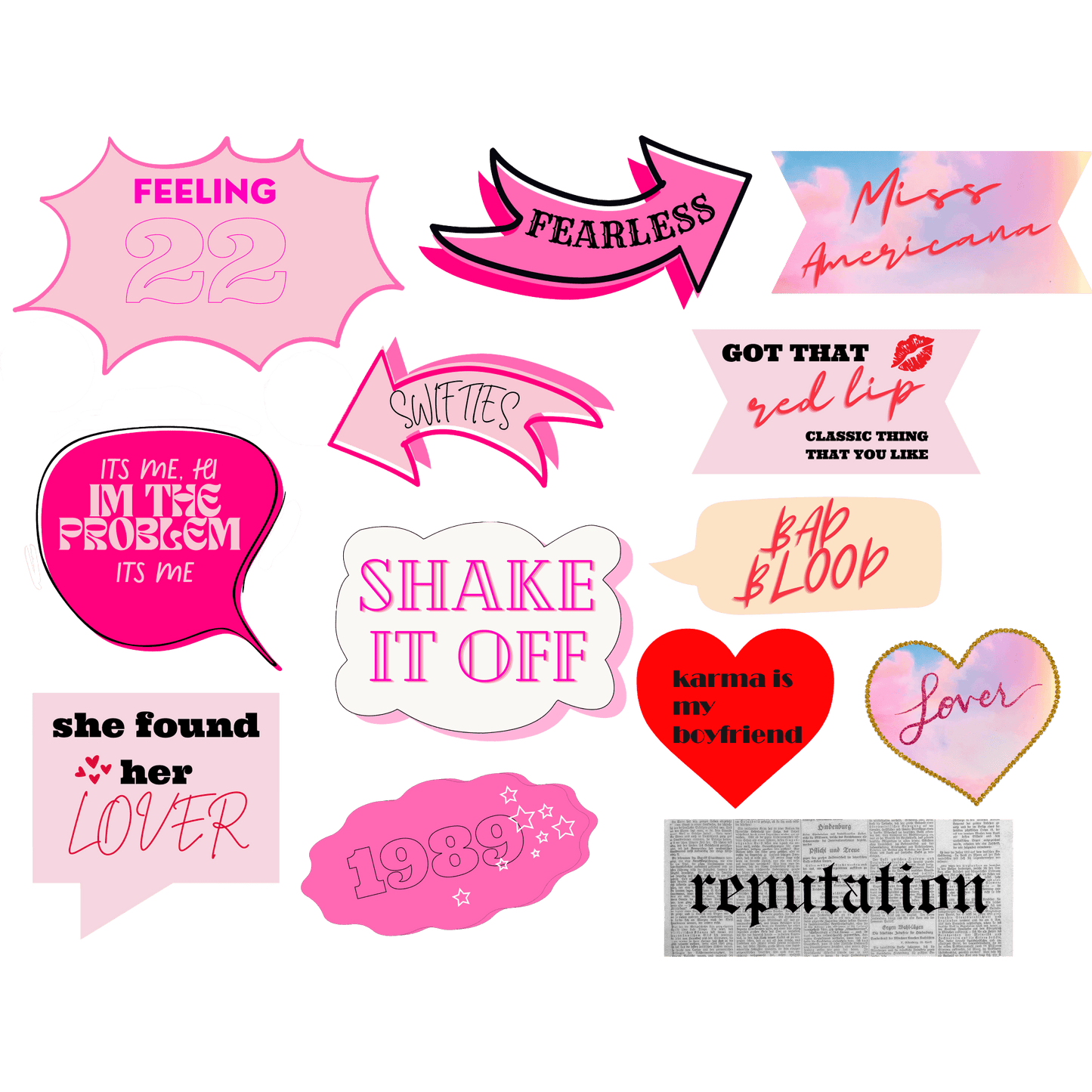 Taylor Swift Photo Props